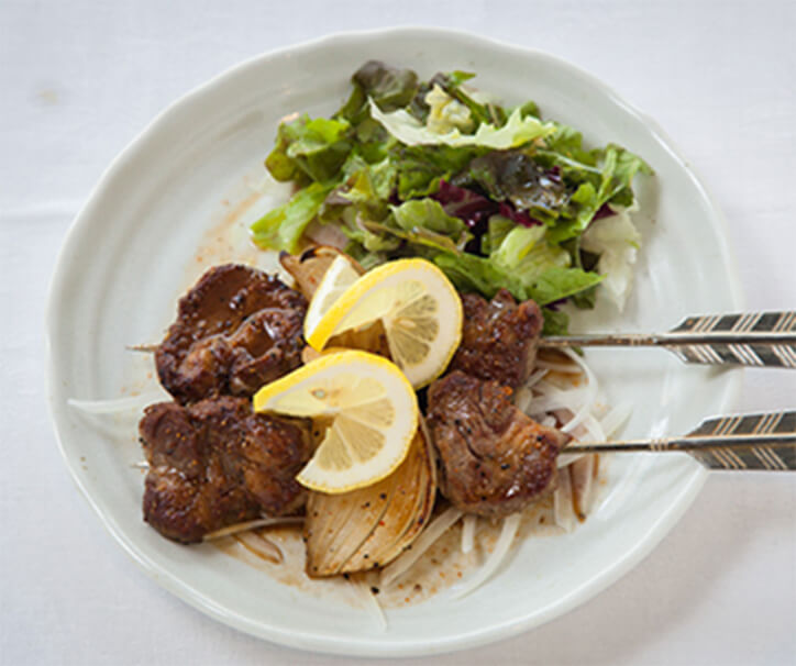 仔羊の串焼き定食